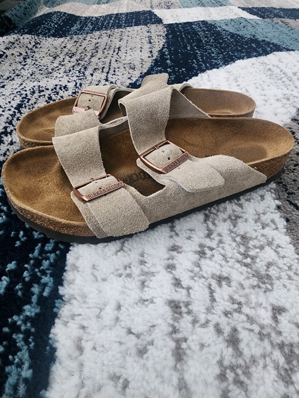 Birkenstock Unisex Arizona Two Strap Sandals Shoe Suede Size 39 L9 M6 Comfort